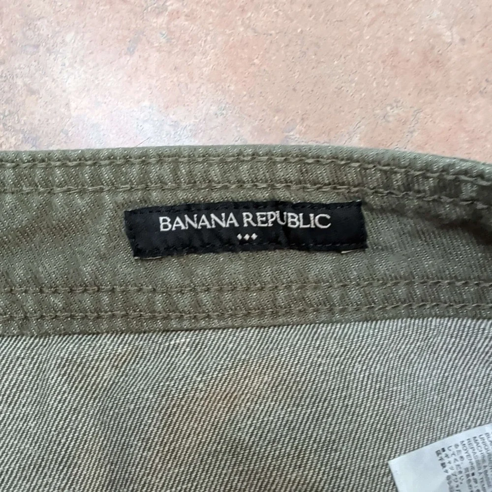 Banana Republic Tapered Surplus Cargo Pants Mens 34x33 Vintage Green Cotton
